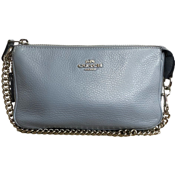 COACH Nolita 19 Pebble Blue Mini Purse / Small Purse / Wristlet - Picture 1 of 15